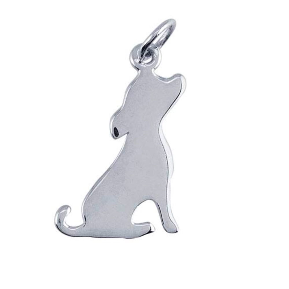 Sterling Silver Dog Silhouette Charm
